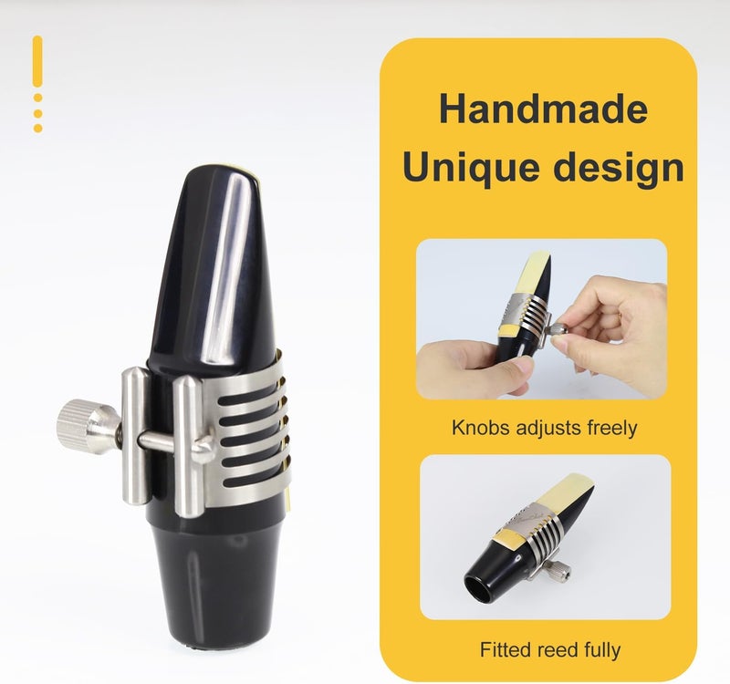 Danchet Stainless Steel Ligature for Soprano Saxophone- Soprano Saxophone Ligature with Adjustable Screws - Durable and Secure Ligature Retainer… - Image 2